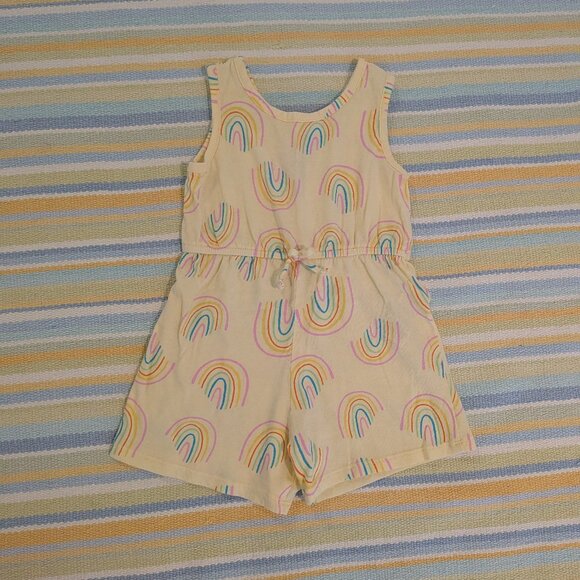 Old Navy Other - Girl's Old Navy yellow rainbow print romper 4T